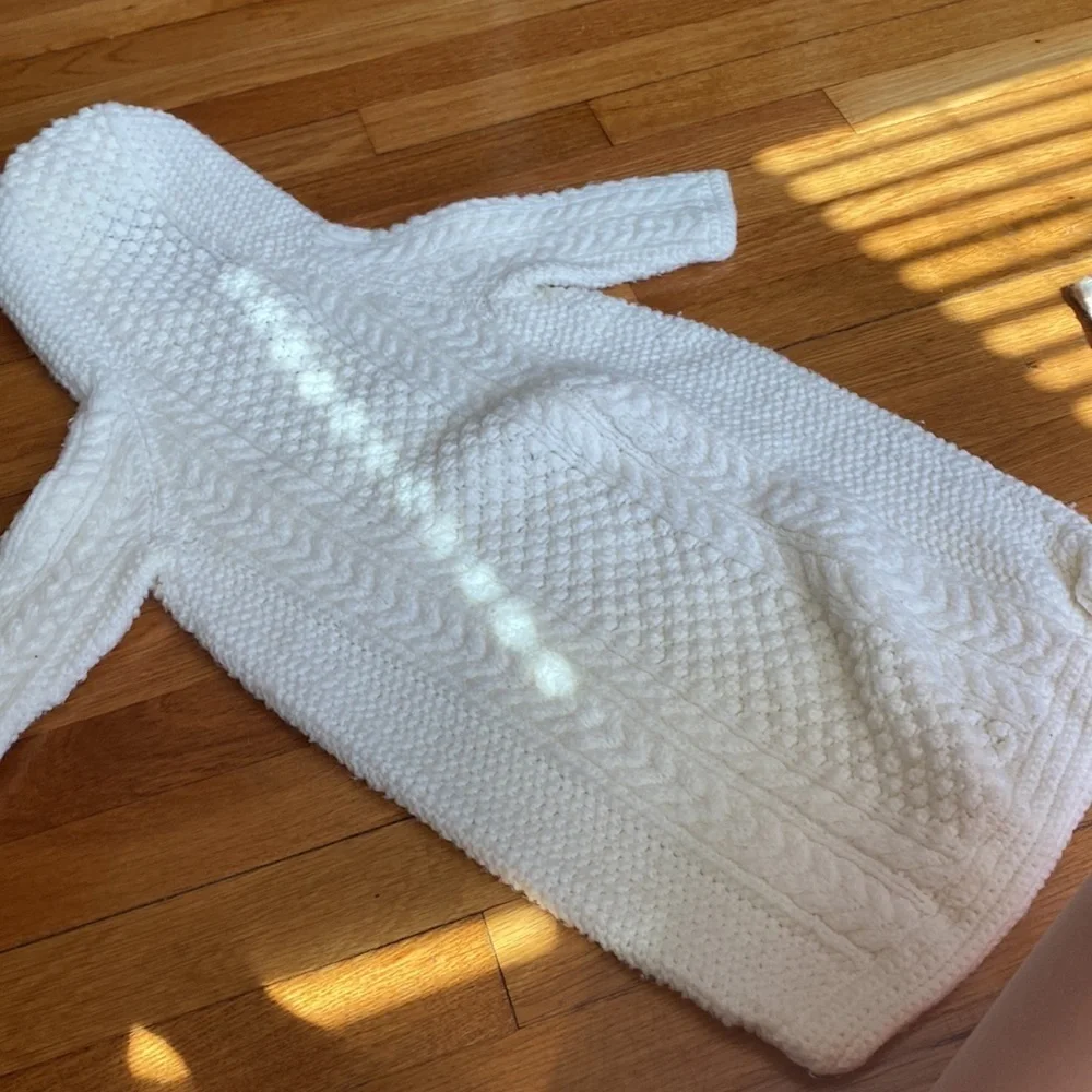 Vintage hand knit woven baby sleep sack perfect condition so warm & cozy!